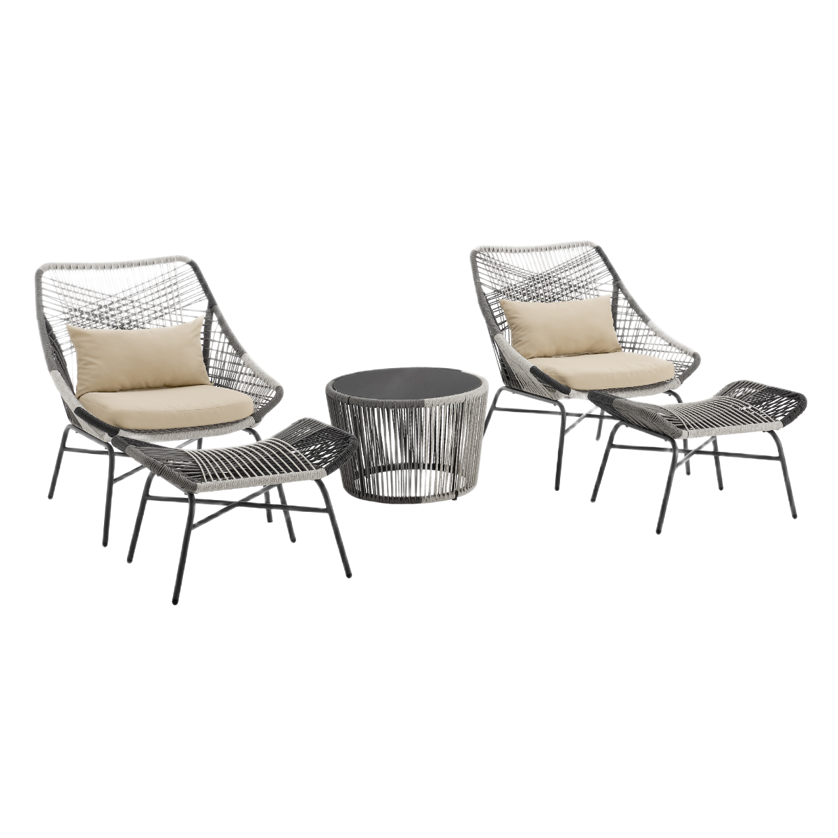 Manhattan Comfort Ashland 5-Piece Conversation Set