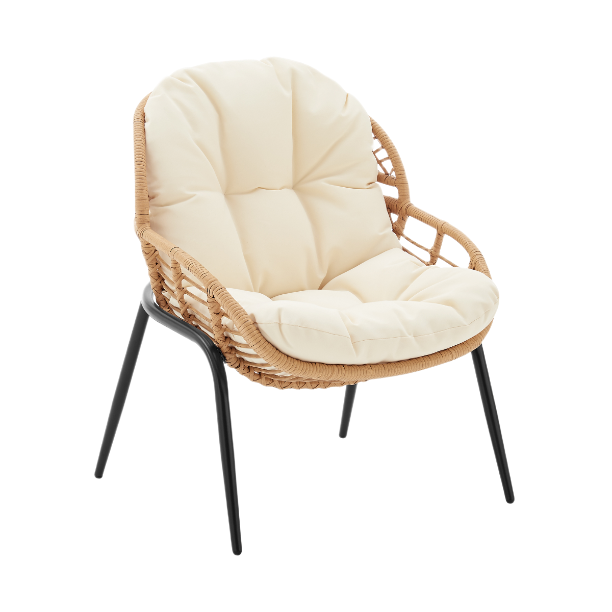 Manhattan Comfort Pine 4-Piece Conversation Set