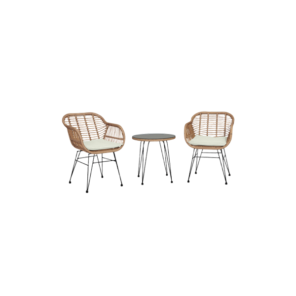 Manhattan Comfort Antibes 3-Piece Outdoor Conversation Set