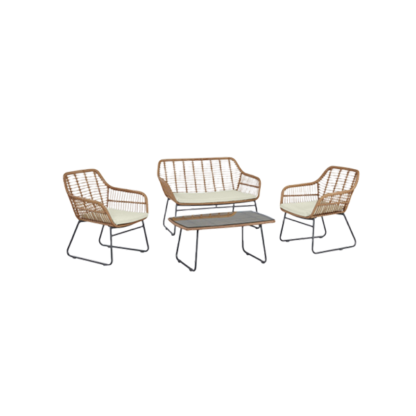 Manhattan Comfort Antibes 4-Piece Outdoor Conversation Set