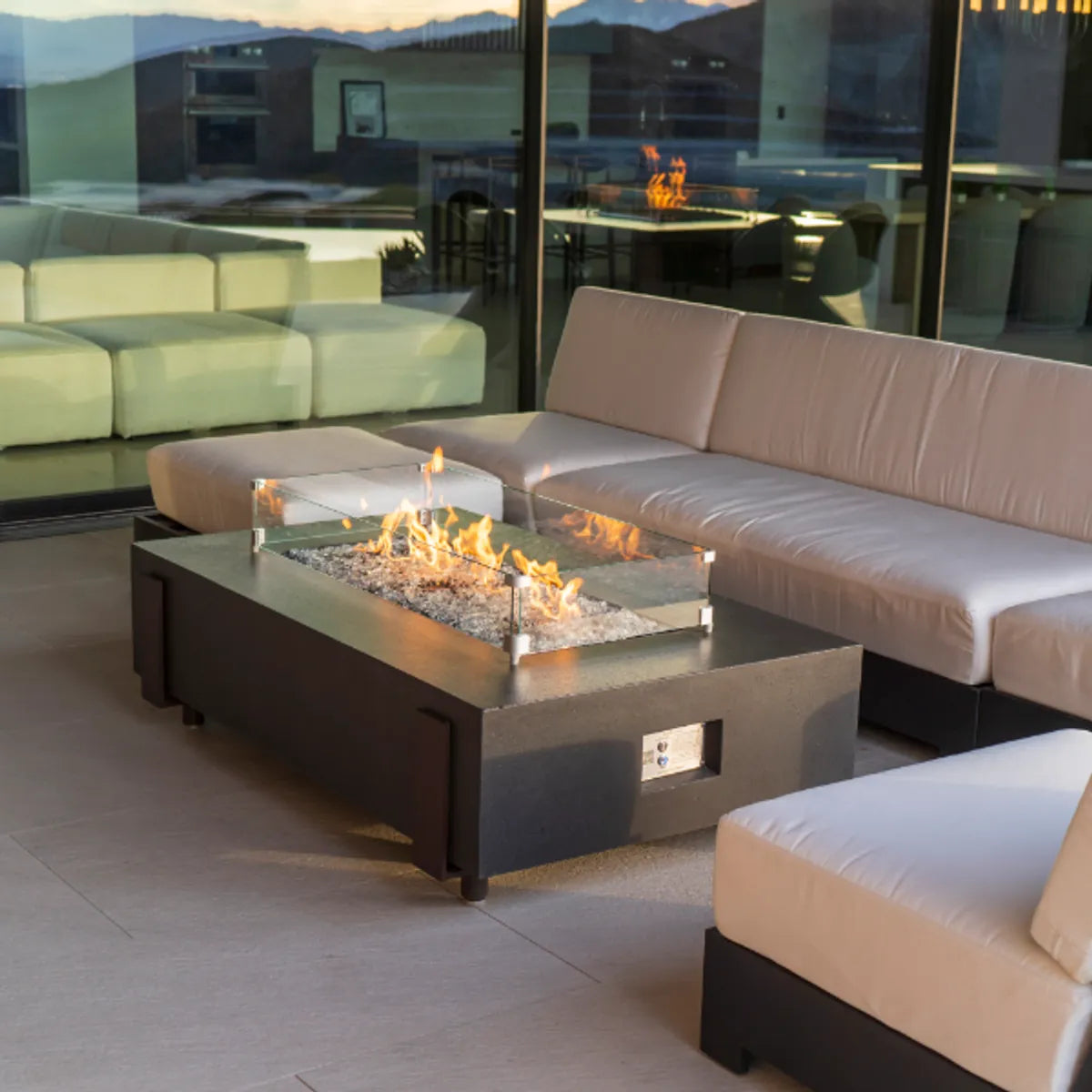 American Fyre Designs Iron Saddle 60" Chat Height Fire Table