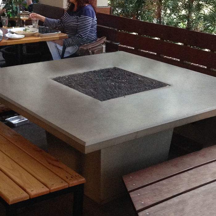American Fyre Designs Cosmopolitan Square 60" Dining Height Fire Table